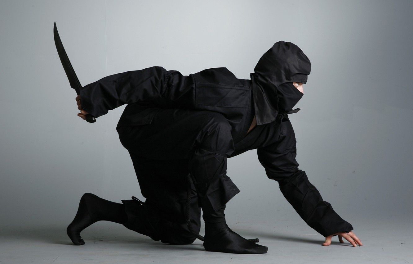 Wallpaper knife, dagger, ninja, ninja, shinobi, black suit image for desktop, section мужчины