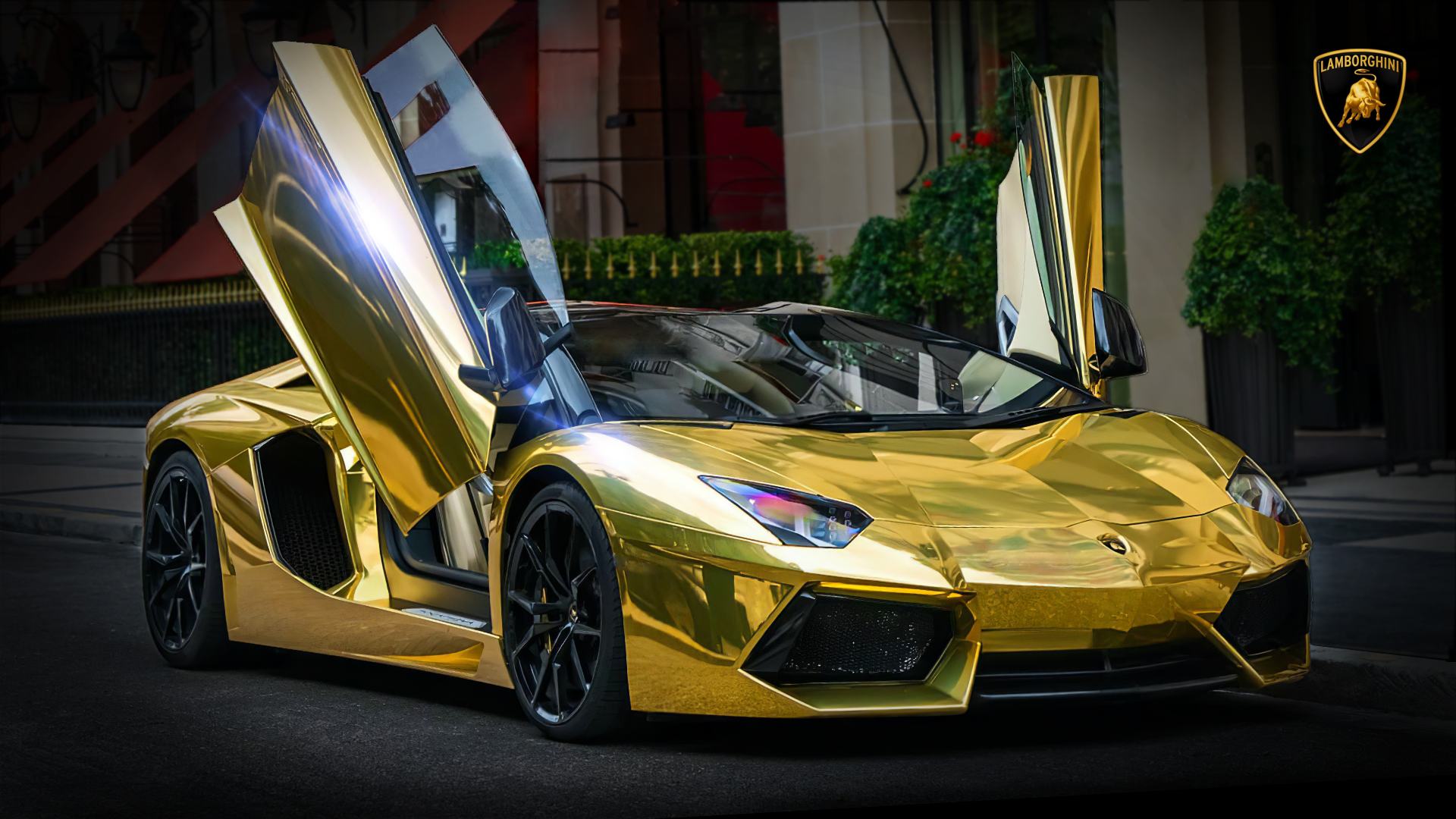 Picture of Gold Lamborghini Wallpaper