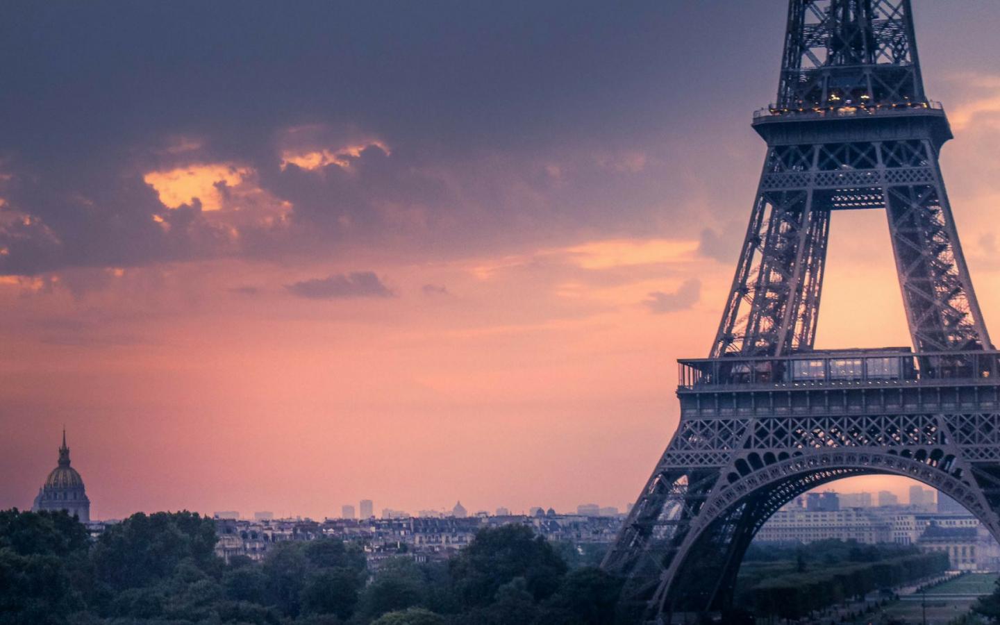 sunset in paris