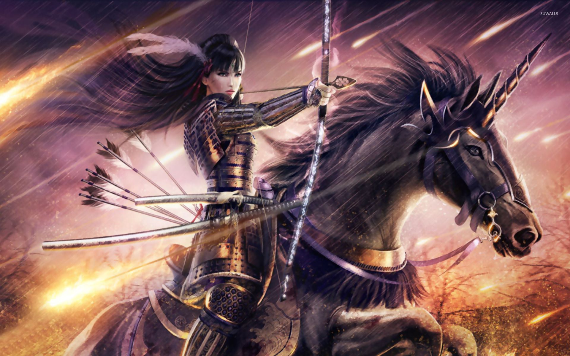 Warrior girl wallpaper wallpaper