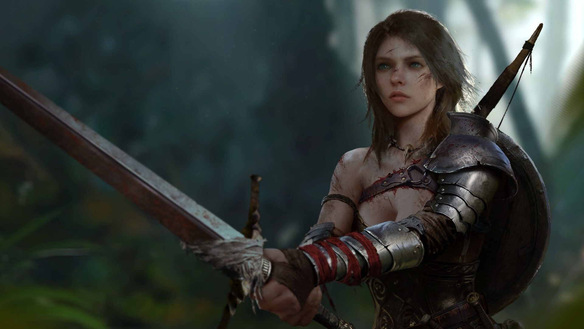 Fantasy Women Warrior Woman Warrior Girl Sword HD Wallpaper Background Image