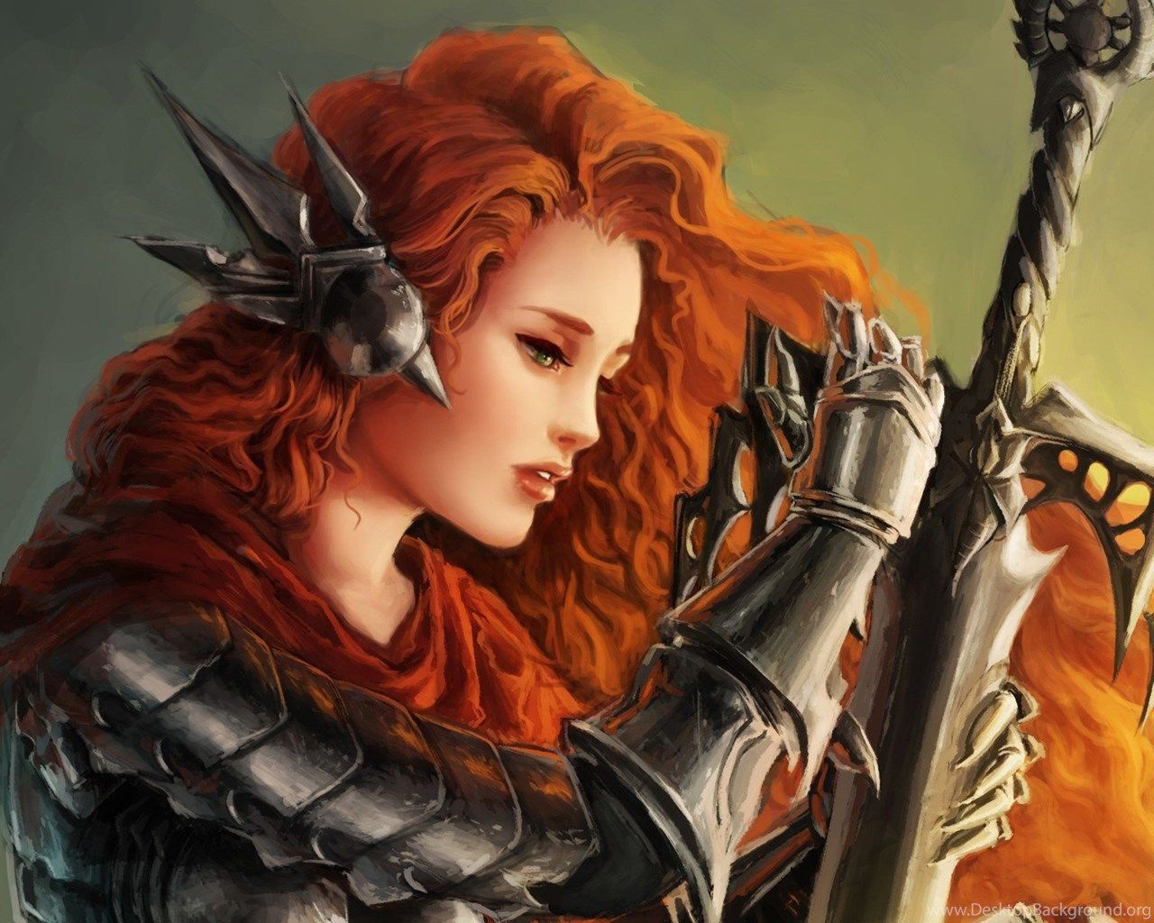 Fantasy Warrior Women Wallpaper Desktop Background