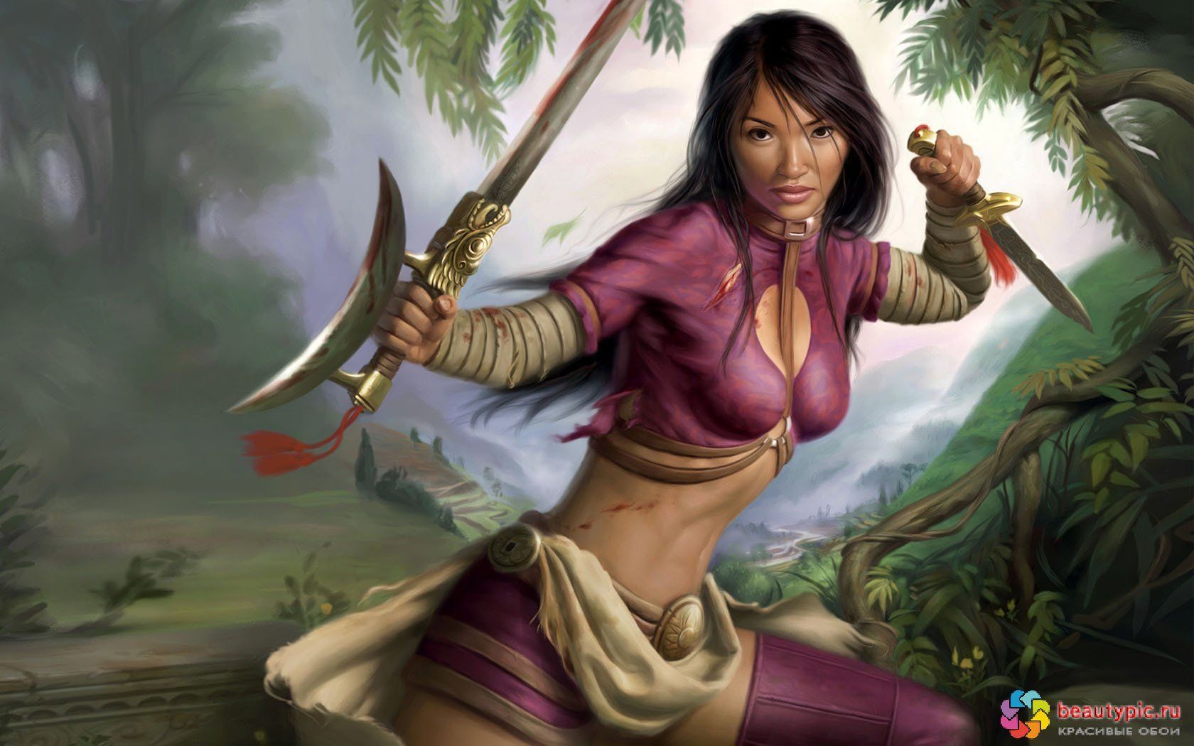 Girl with weapon. Cartoon drawings, Warrior woman, Jade empire