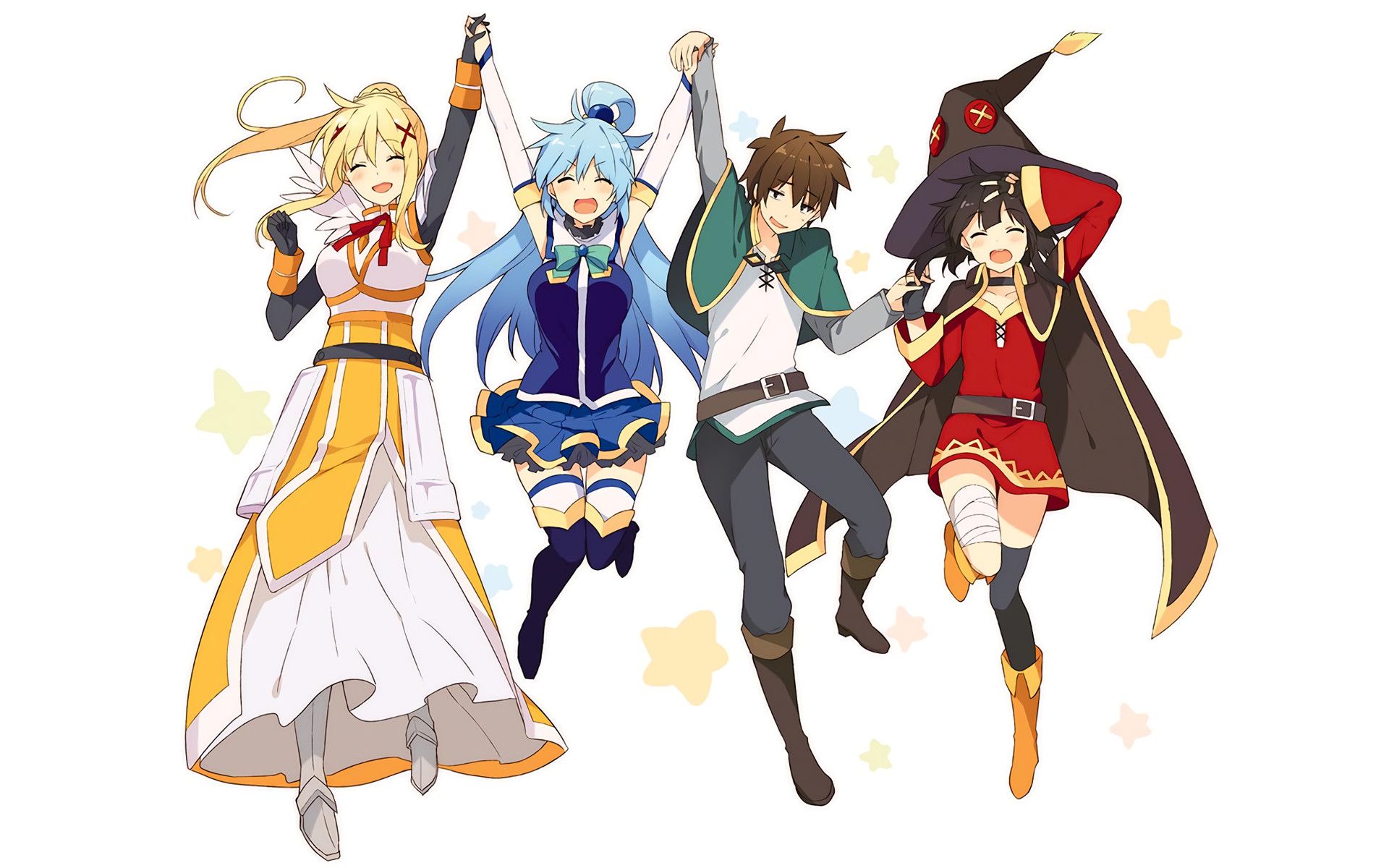 Toyota saori isekai quartet kono subarashii sekai ni shukufuku wo! kono  yuusha ga ore tueee kuse ni shinchou sugiru overlord re zero kara hajimeru  isekai seikatsu youjo senki ainz ooal gown aqua