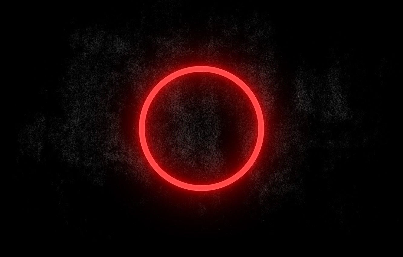 Wallpaper Dark, Wallpaper, Red circle image for desktop, section минимализм