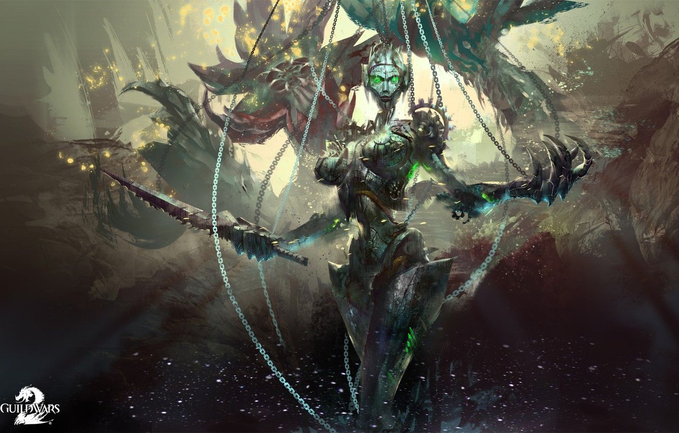 Wallpaper Guild Wars 2, MMO, GW2, Event boss, Twisted Marionette image for desktop, section игры