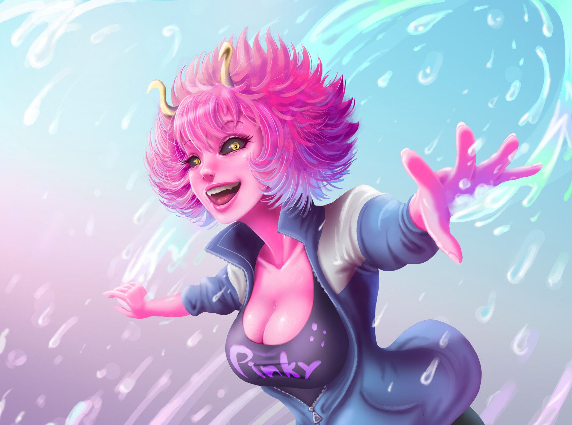 Mina Ashido My Hero Academia Wallpaper, HD Anime 4K Wallpaper, Image, Photo and Background