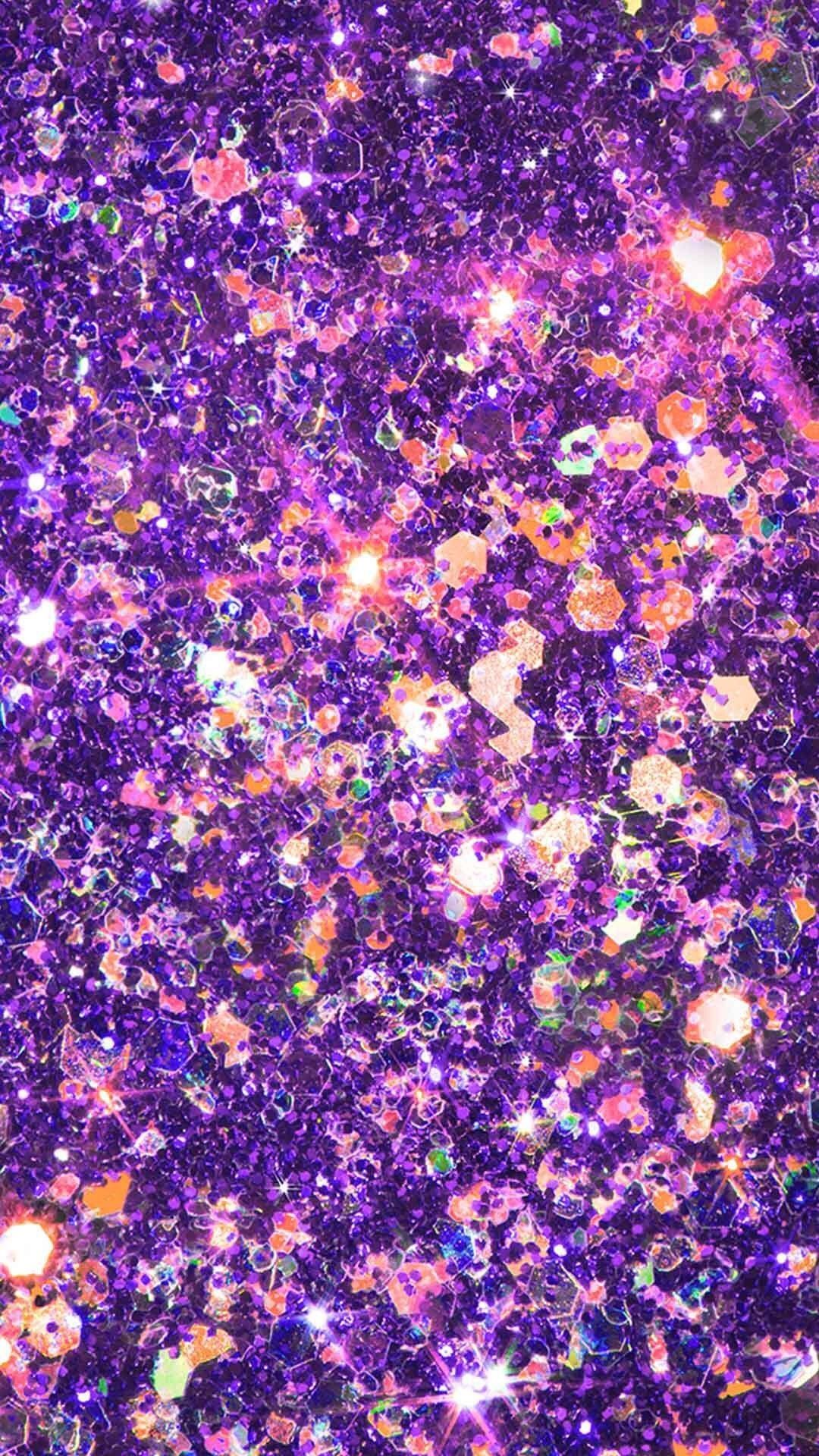 Purple Glitter iPhone Wallpaper Free Purple Glitter iPhone Background