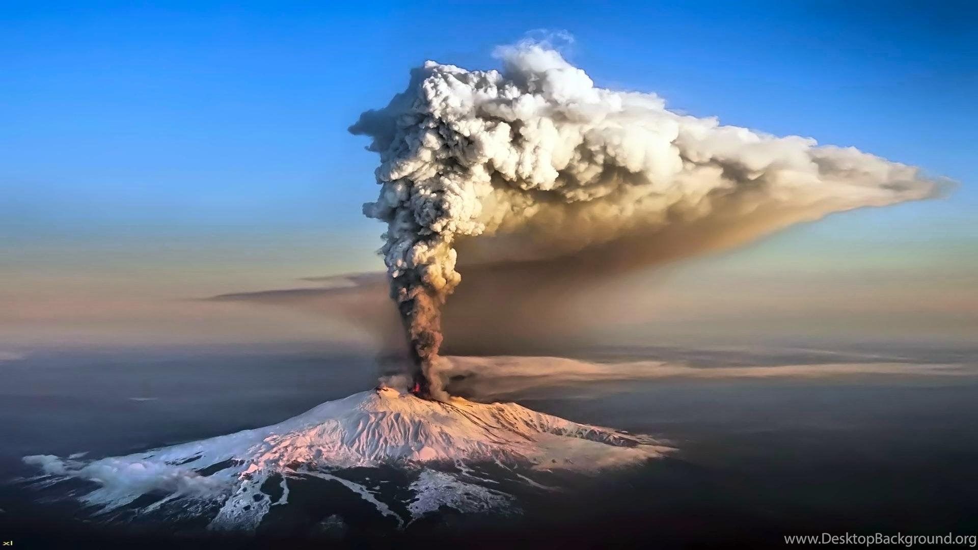 Natural Disasters, Volcano Eruption, Etna. Integrate Is Great Desktop Background