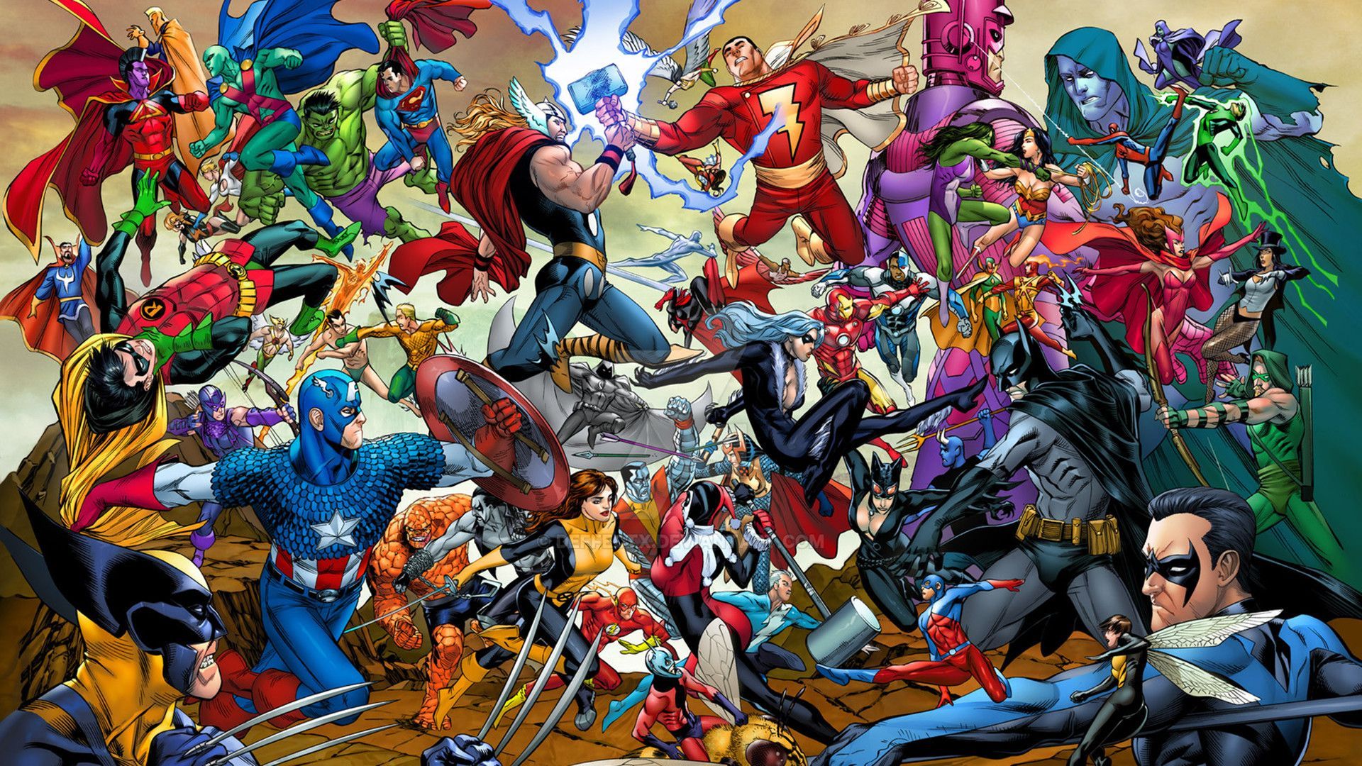 Marvel and DC Wallpaper Free Marvel and DC Background