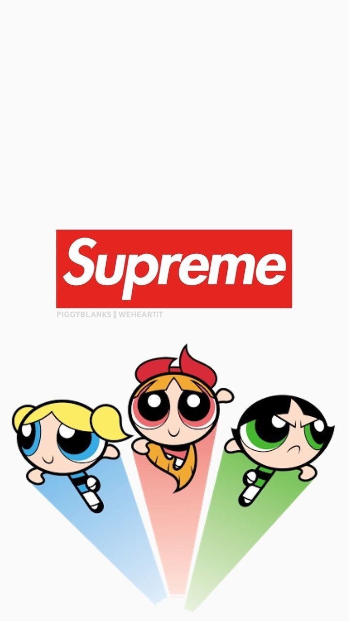 SUPREME X POWERPUFF GIRLS Locksreen. Free for use, PM me suggestions!