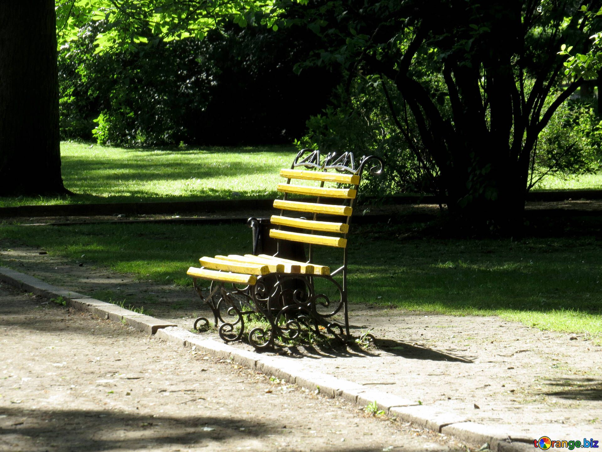 Benches wooden seat in garden park chair bench furniture № 52134