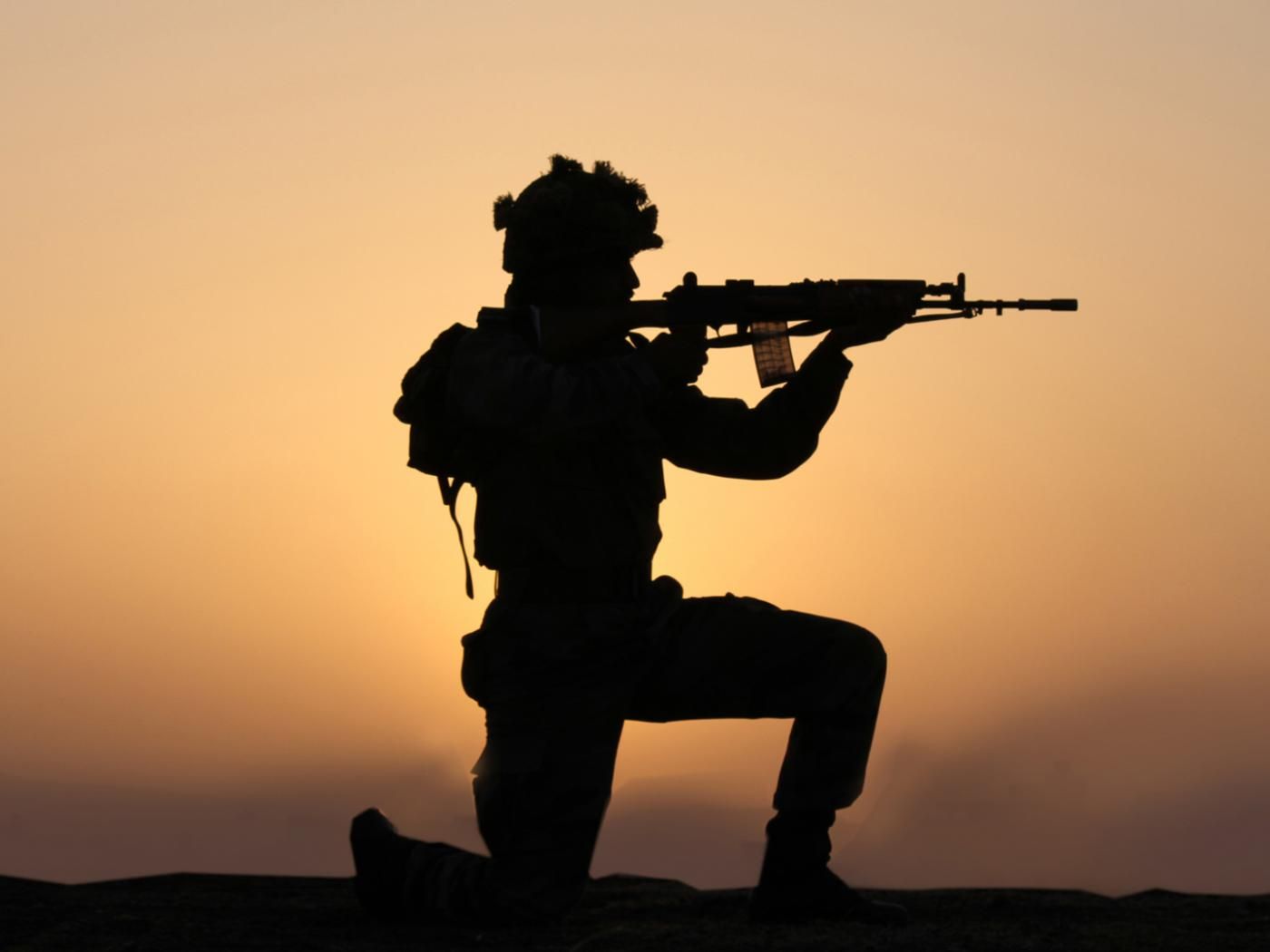 Indian Army Wallpaper with Soldier in Silhouette Wallpaper. Wallpaper Download. High Resolution Wallpaper