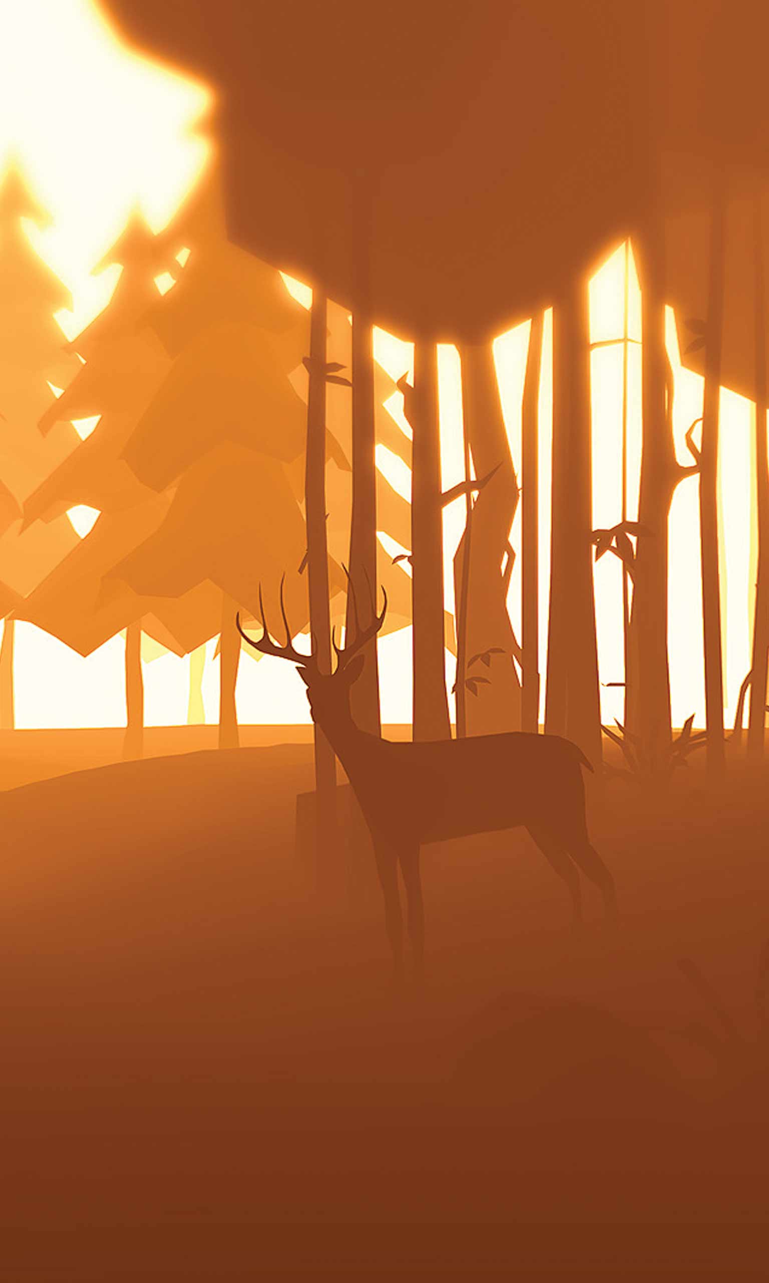 Deer In Autumn Forest Mobile Wallpaper