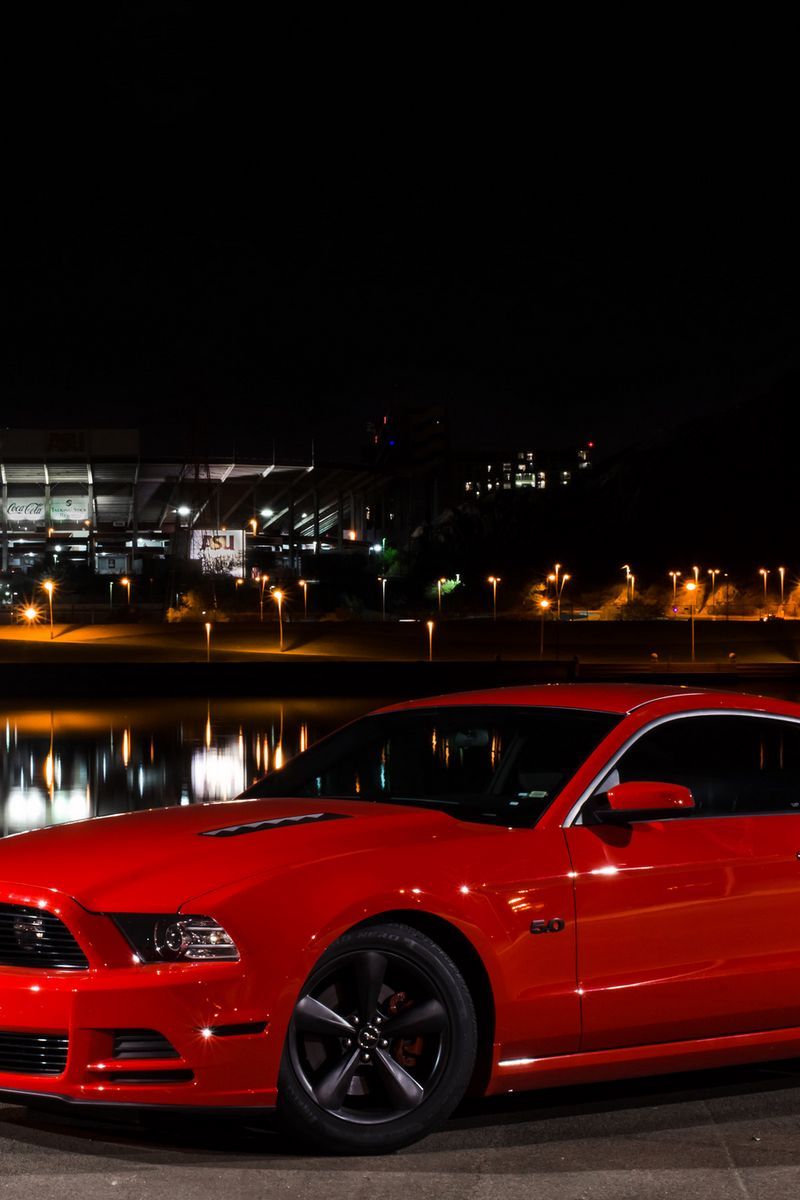 Download Wallpaper 800x1200 Ford, Mustang, Gt, Side View, Red Iphone 4s 4 For Parallax HD Background