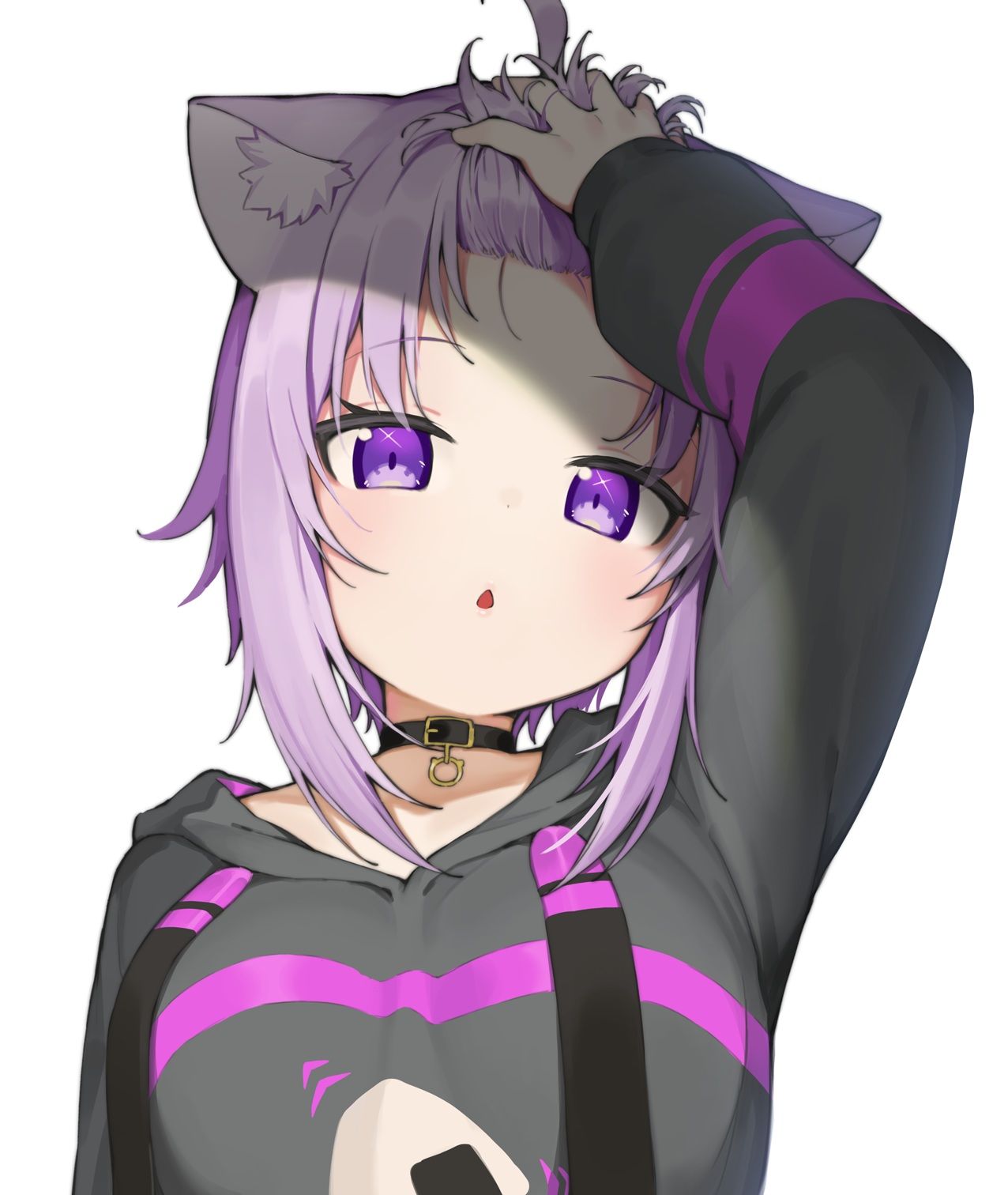 seramikku hololive hololive gamers nekomata okayu animal ears nekomimi