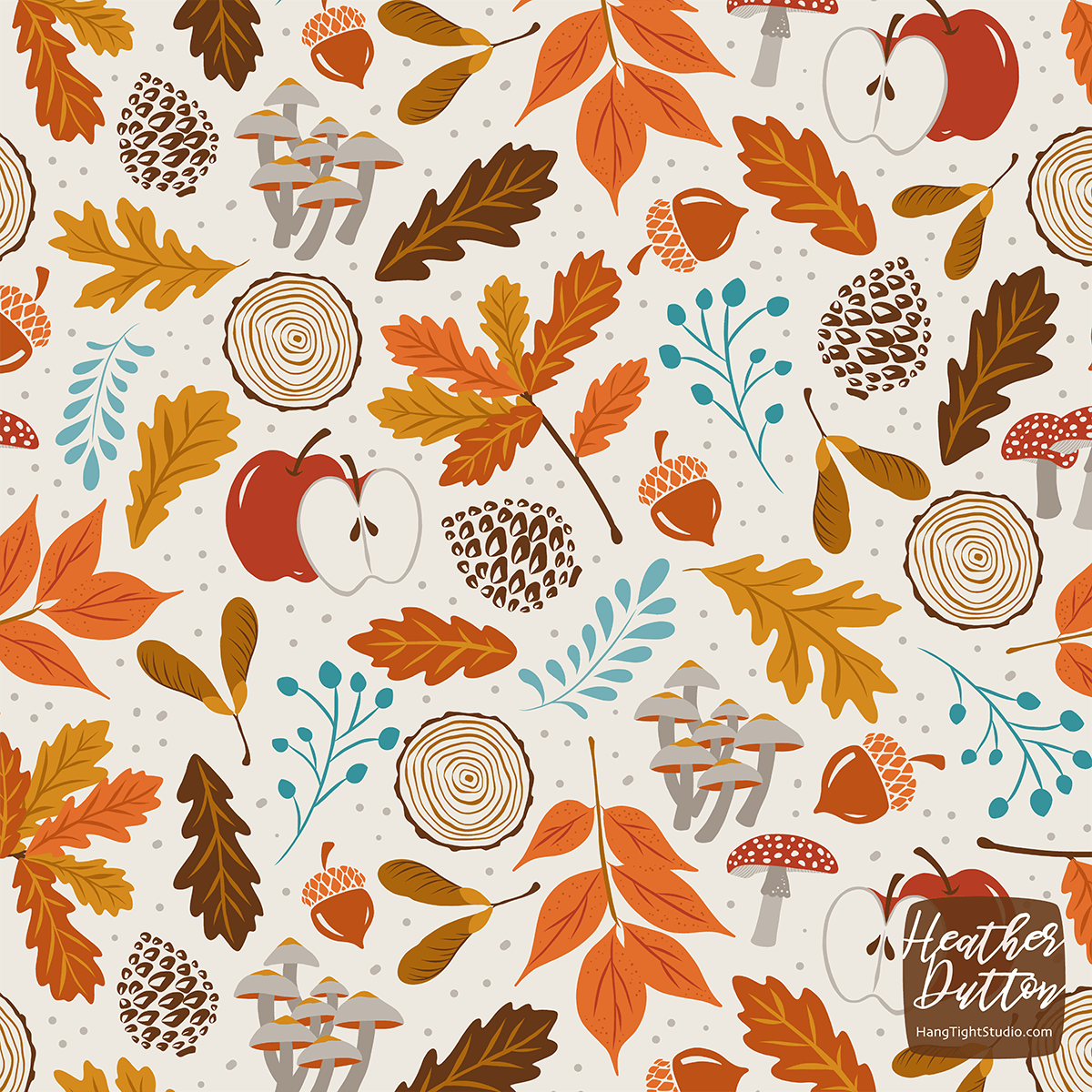 Autumn Woods by Heather Dutton. Halloween wallpaper background, Autumn illustration, Fall wallpaper