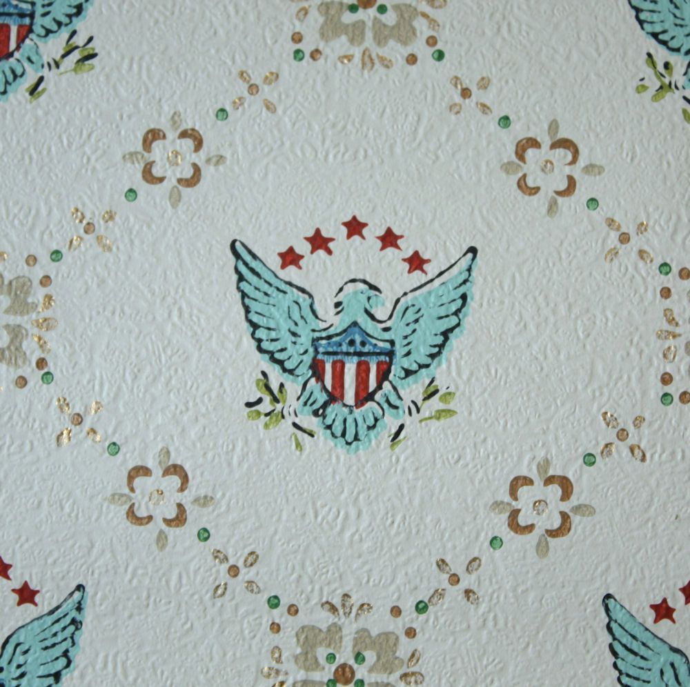 Amazing Vintage Eagle Wallpaper Roll Red White Blue and Gold Metallic. Wallpaper, Eagle wallpaper, Yellow wallpaper