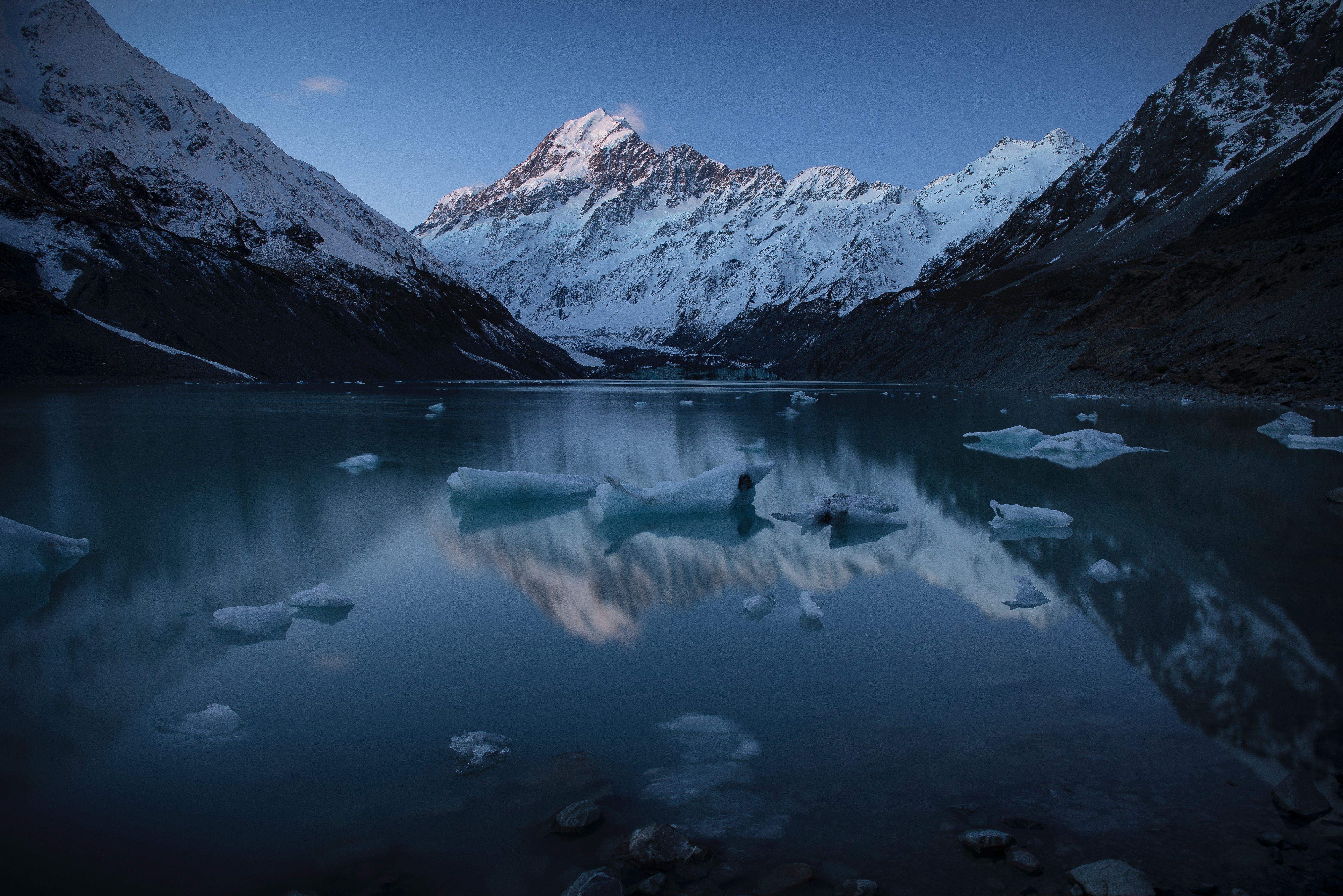 6741x4498 #mountain, #new Zealand, #calm, #calm Water, #lake, #aoraki Mtcook, #moody, #blue, #snow, #moutain, #Free Picture, #serene. Mocah.org HD Desktop Wallpaper