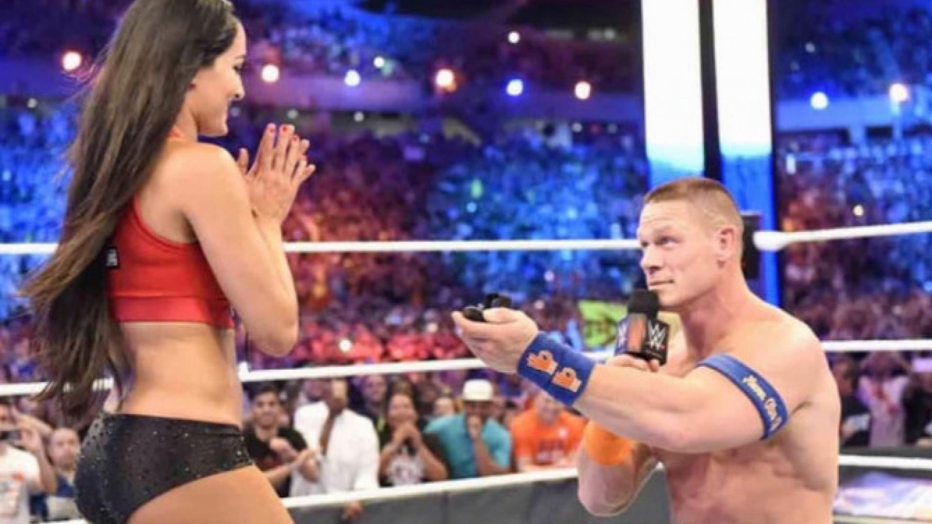 WWE Star John Cena Proposes to Girlfriend Nikki Bella in the Ring: 'I Couldn't Have Said Yes Faster'