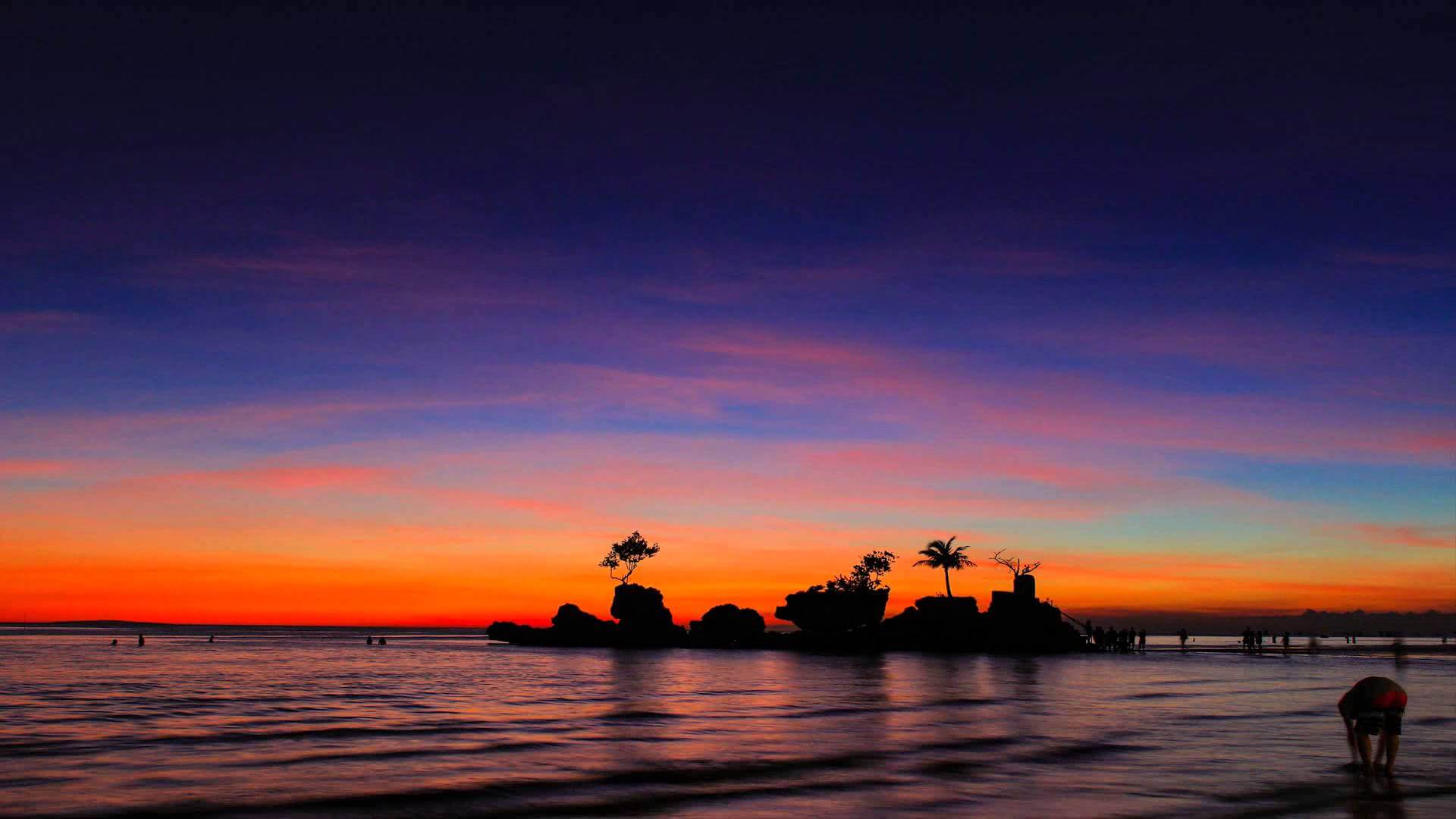 Wallpaper Boracay Beach Sunset