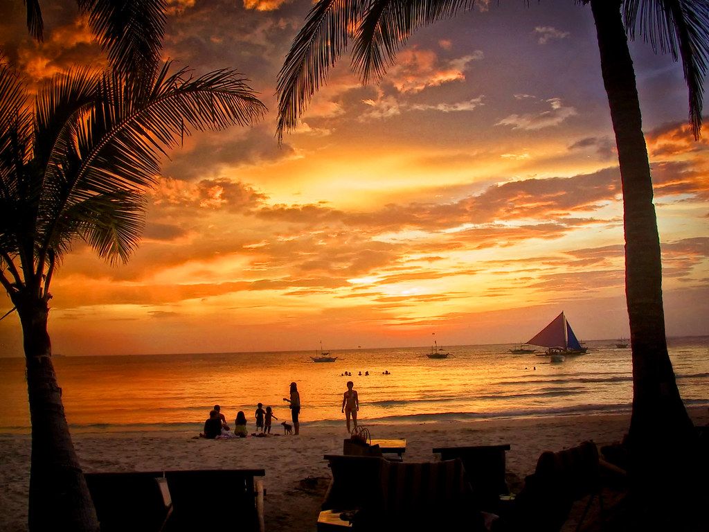 Pacific Island Sunset, Boracay, Philippines. PUBLISHED: abs