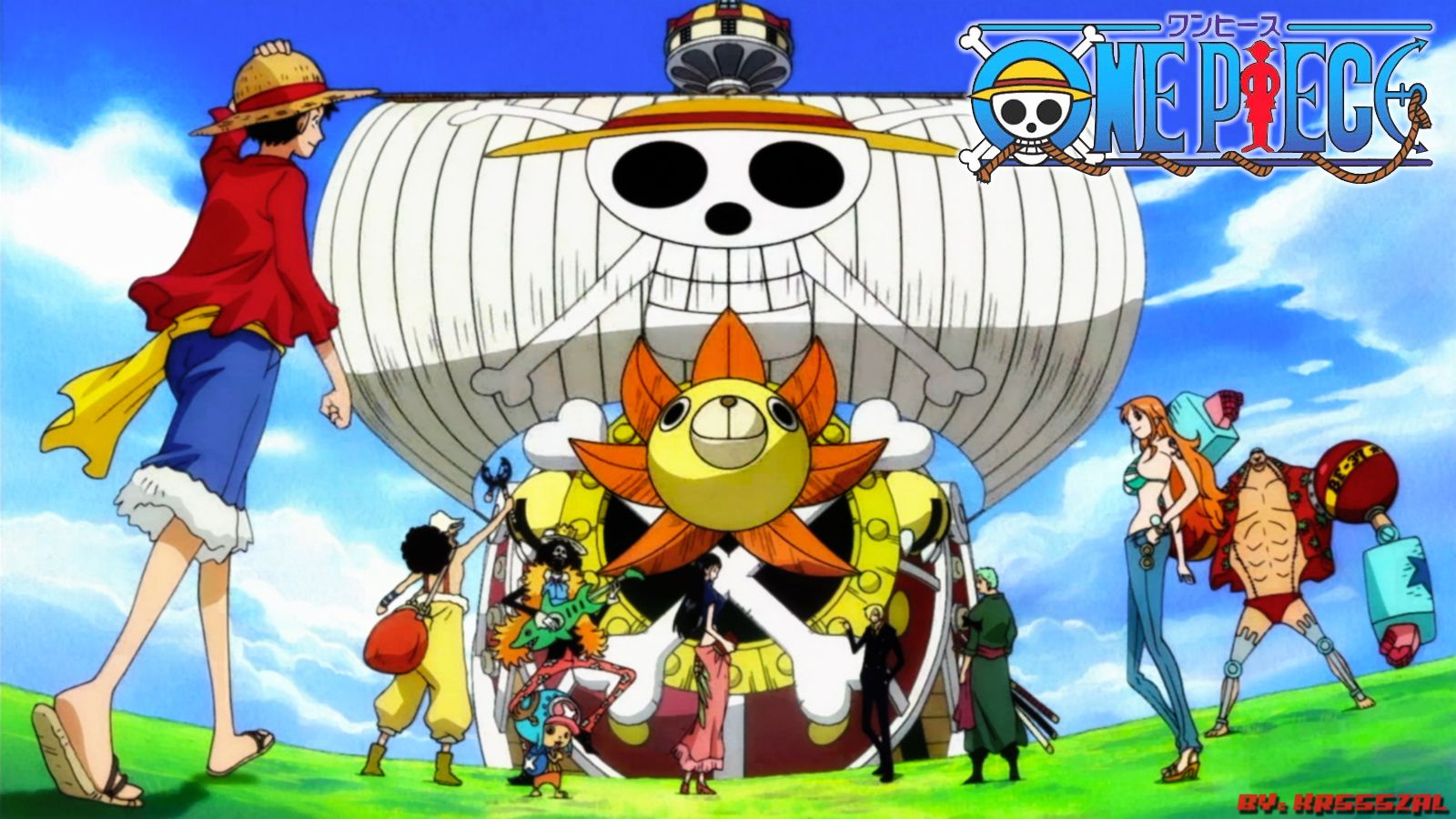 Going Merry and thousand sunny, One Piece anime, HD Wallpaper