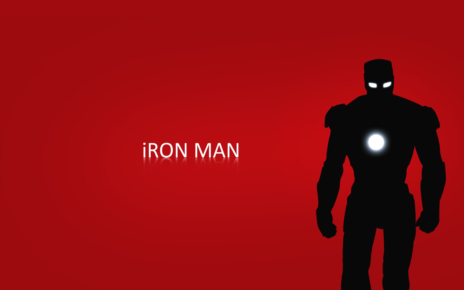 Iron man red silhouette marvel comics wallpaperx1200