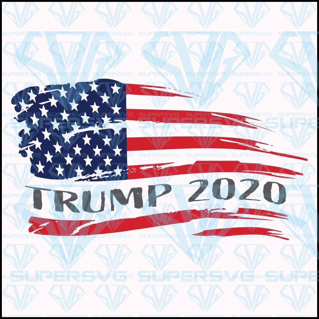 Trump 2020 Patriotic USA Flag SVG Files For Silhouette, Files For Cricut, SVG, DXF, EPS, PNG Instant Download. Trump flag, Trump, Svg