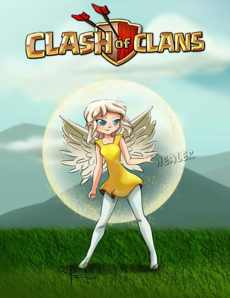 clash of clans healer drawing