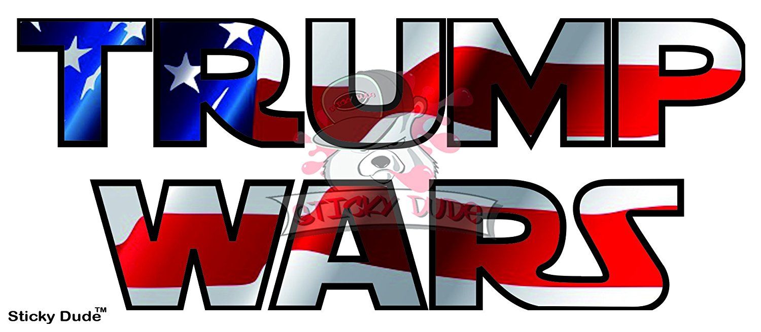 Buy 2 pcs 3M Trump Wars Make America Proud USA Flag cute and funny wallpaper DIY nice for car, laptop, ipad, mac, truck, iphone and personal staffs in Cheap Price
