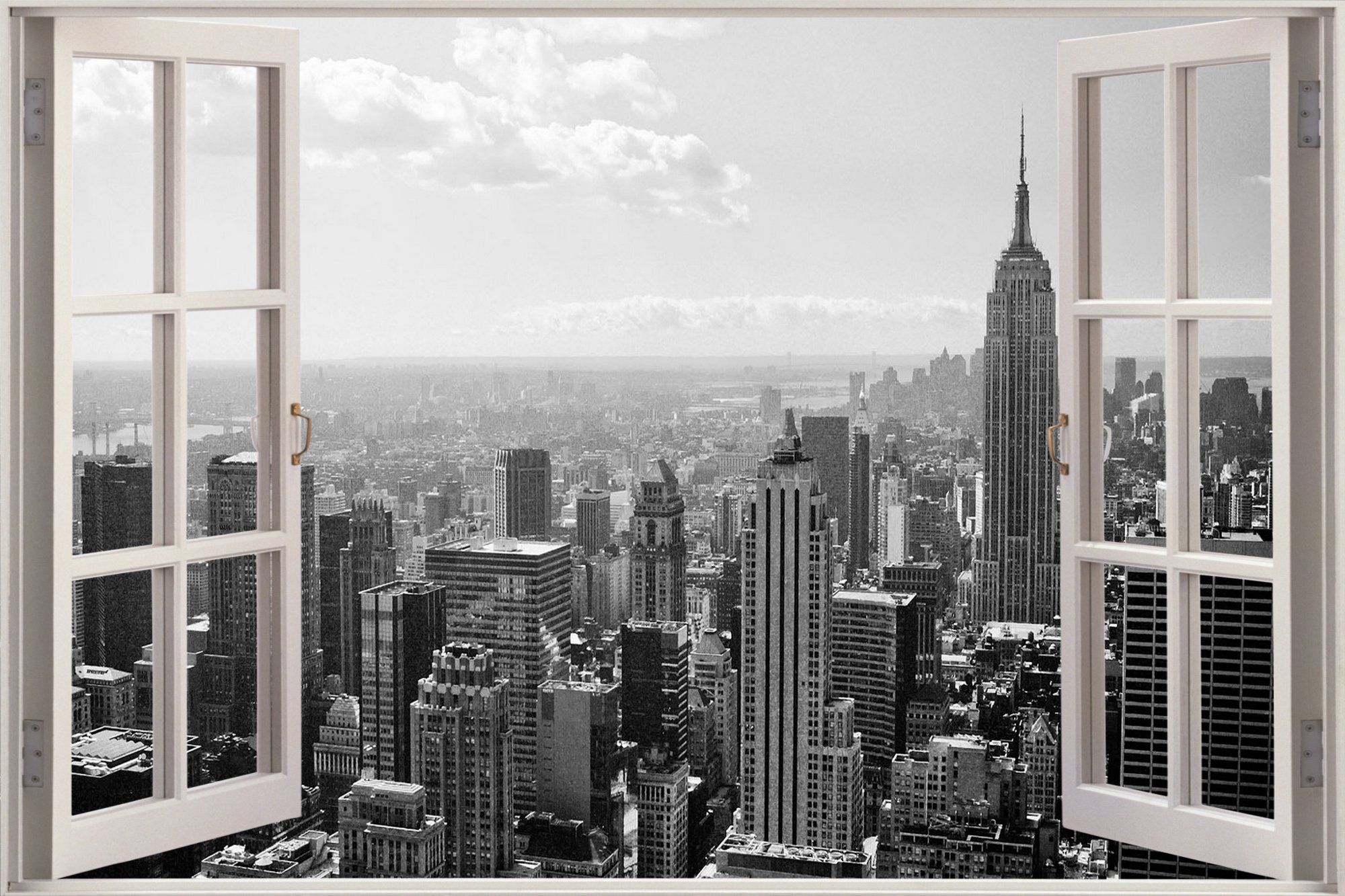 Huge 3D Window view New York City Wall Sticker Mural Film Decal Wallpaper S68