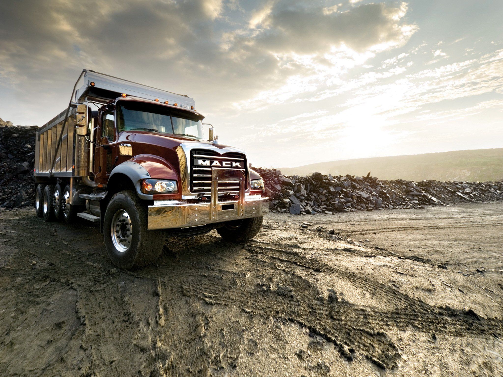 02mack, Granite, 6x Dump, Truck, Semi, Tractor, Construction, Dumptruck Wallpaper HD / Desktop and Mobile Background