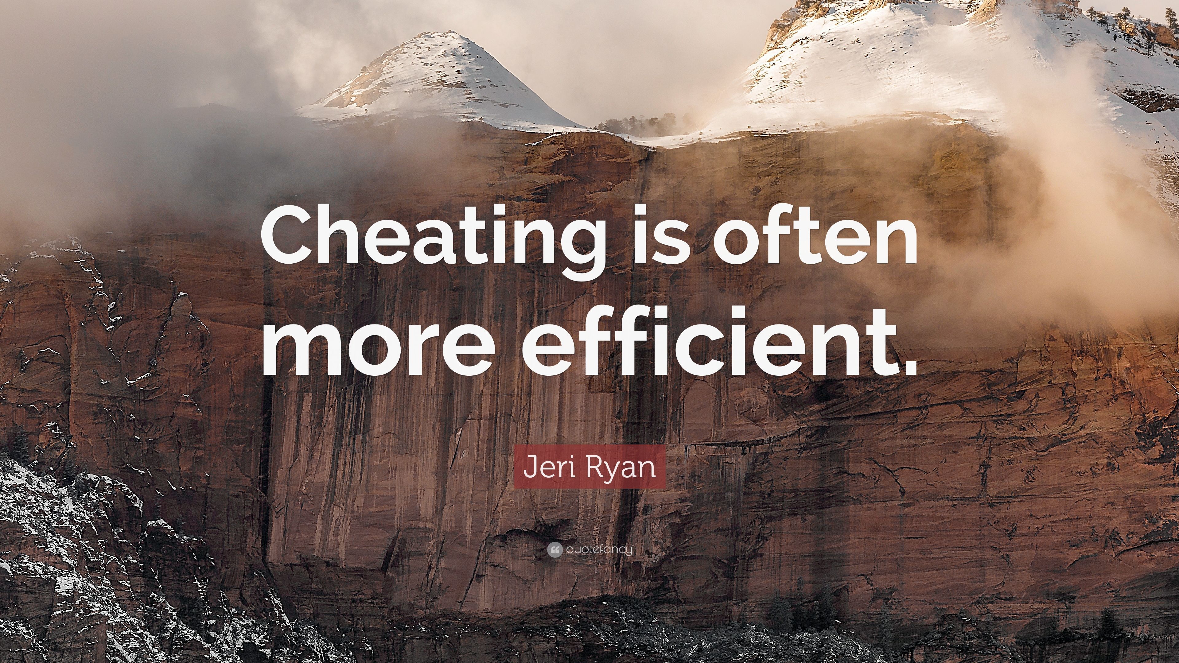 Jeri Ryan Quote: “Cheating is often more efficient.” (7 wallpaper)
