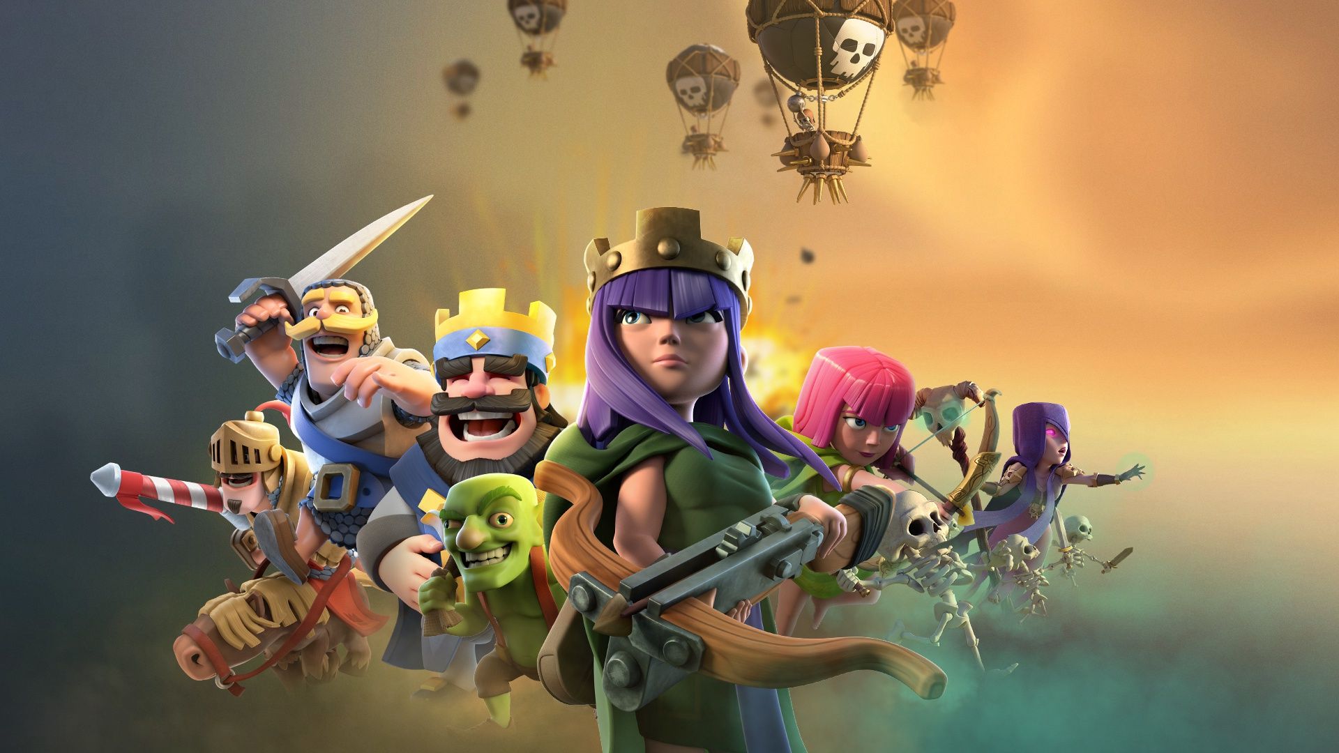 Desktop Wallpaper Clash Of Clans, Mobile Game, Archer, Barbarian Army, HD Image, Picture, Background, X9oytq