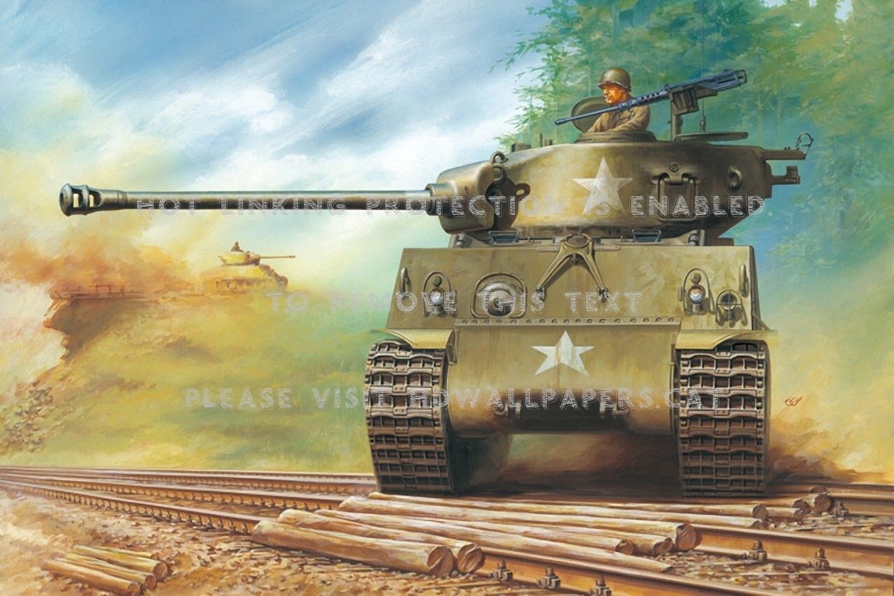 sherman tank ww2 m4 abstract 3D and cg