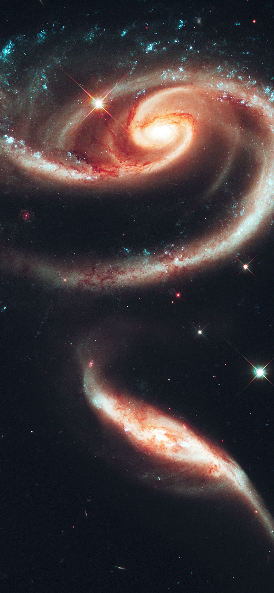 Galaxy Universe Space Dark Illustration Art Red Wallpaper