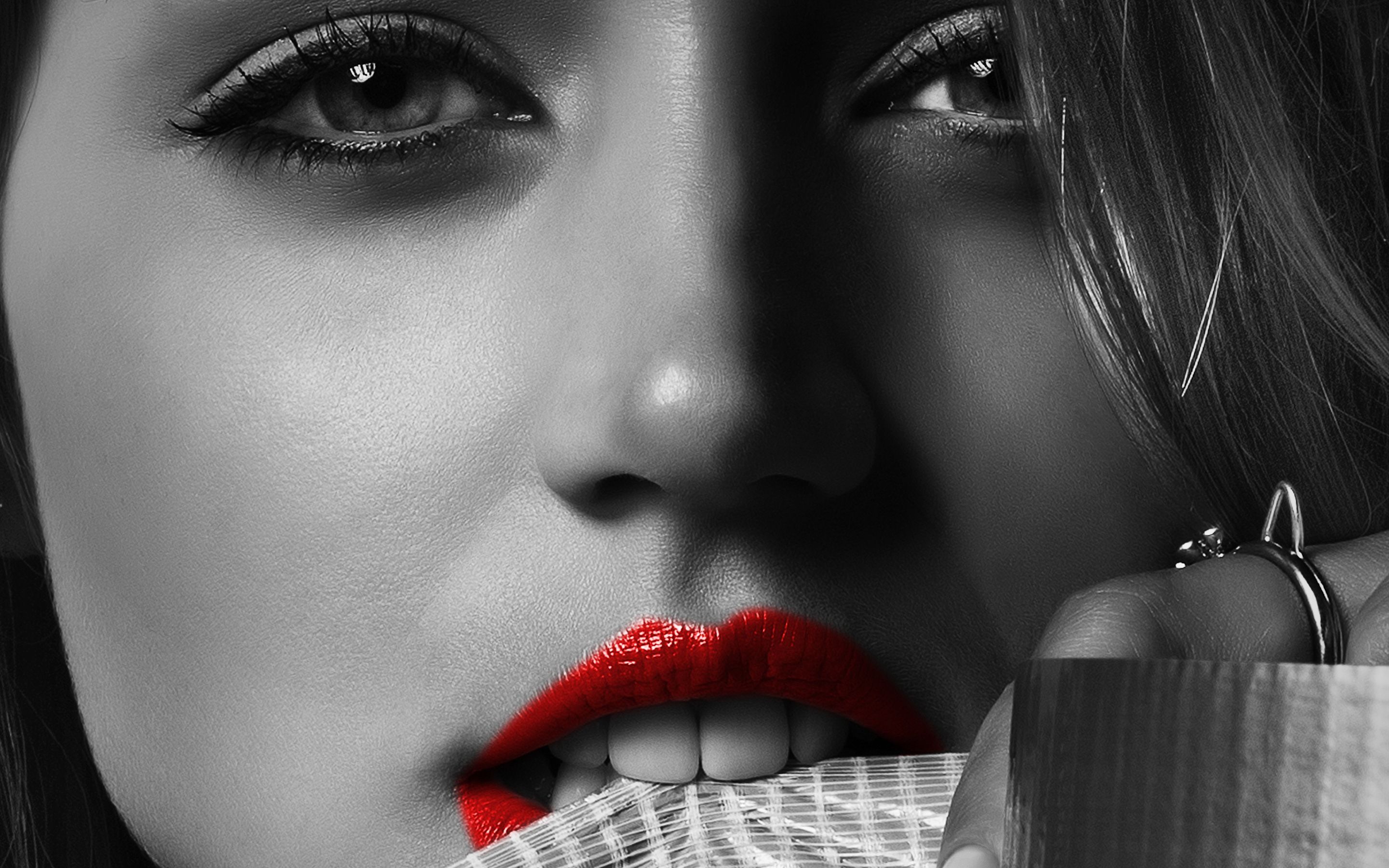 Red Lip Girl, HD Girls, 4k Wallpaper, Image, Background, Photo and Picture