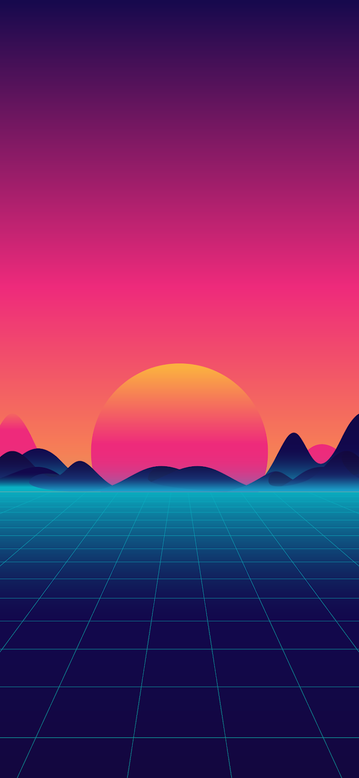 Retro wave wallpaper for phone