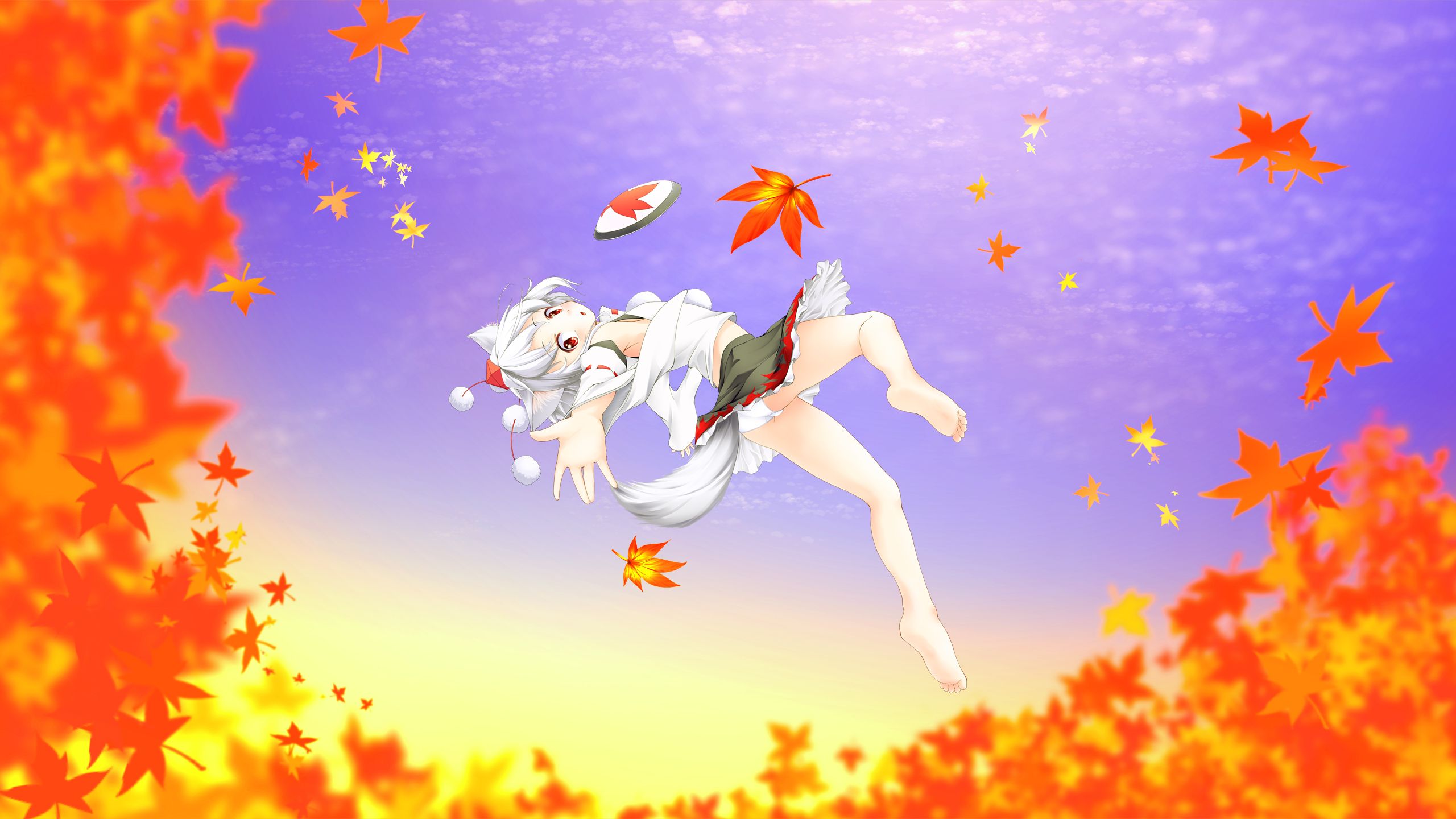Autumn Anime Girl Wallpaperx1440