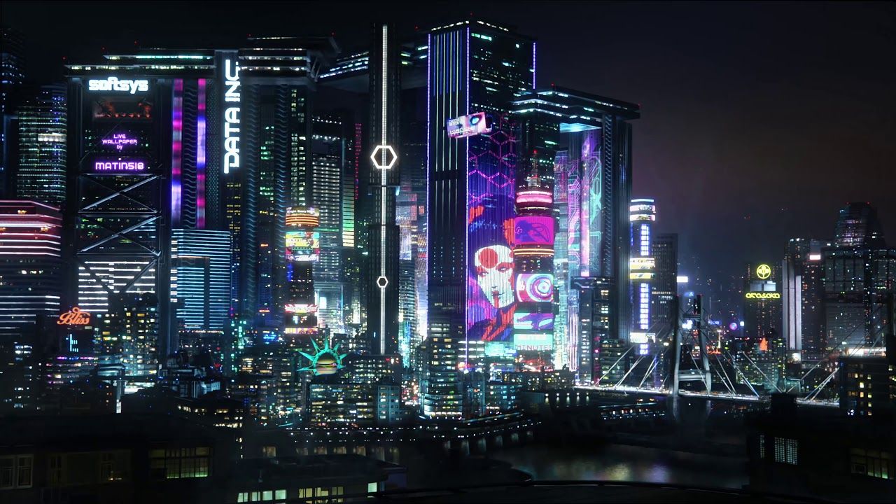Night City View. Cyberpunk 2077 Live Wallpaper