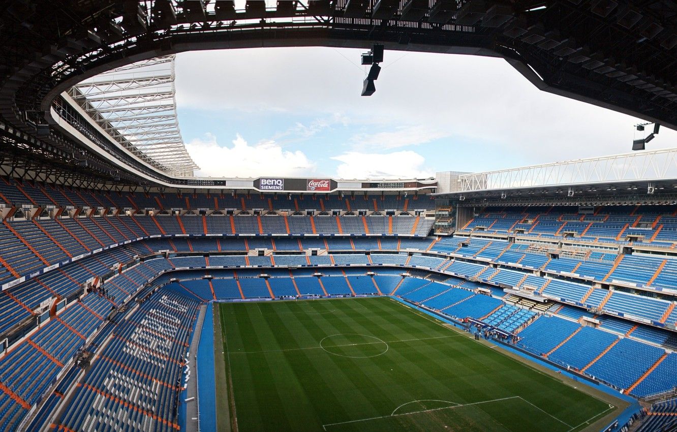 Wallpaper stadium, Football, Real madrid, Santiago Bernabeu, stadion image for desktop, section спорт