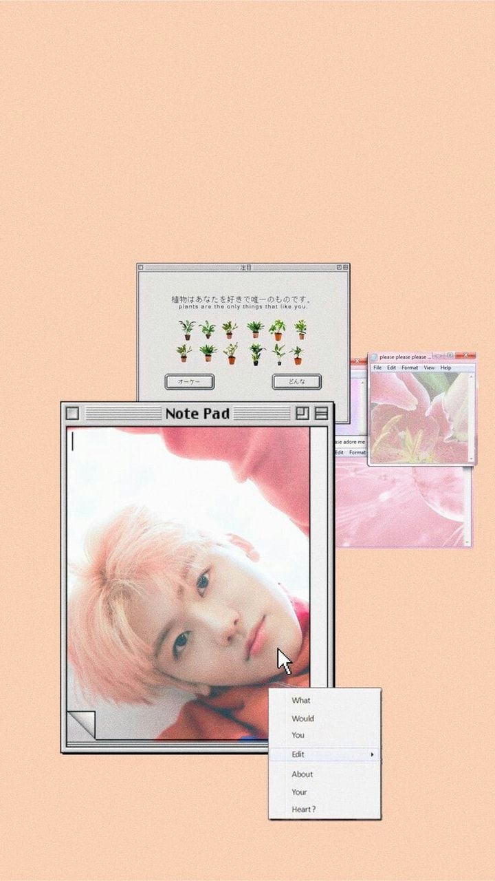 wallpaper, nct, na jaemin and pastel lockscreen