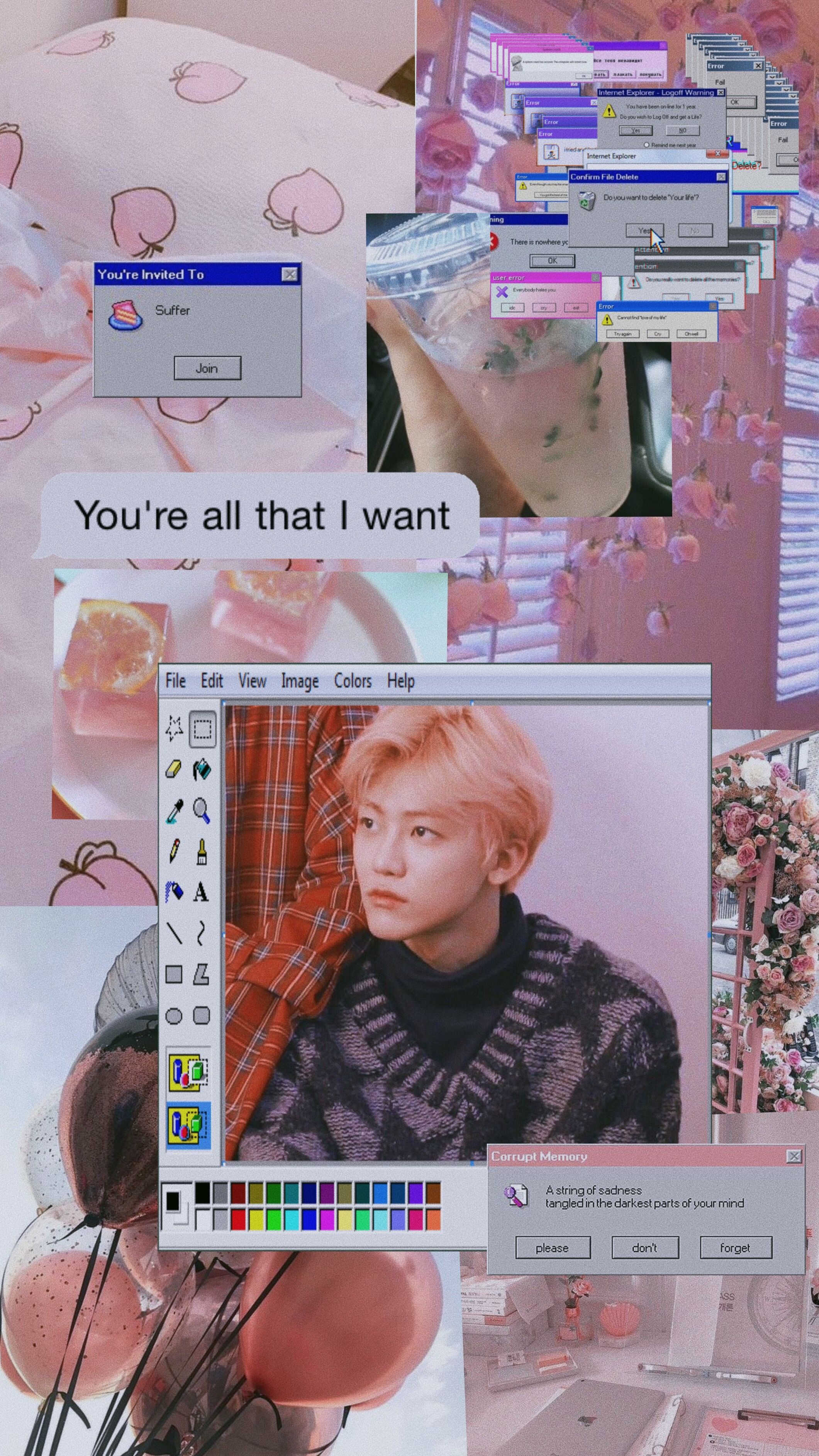 jaemin nct dream pink aesthetic wallpaper