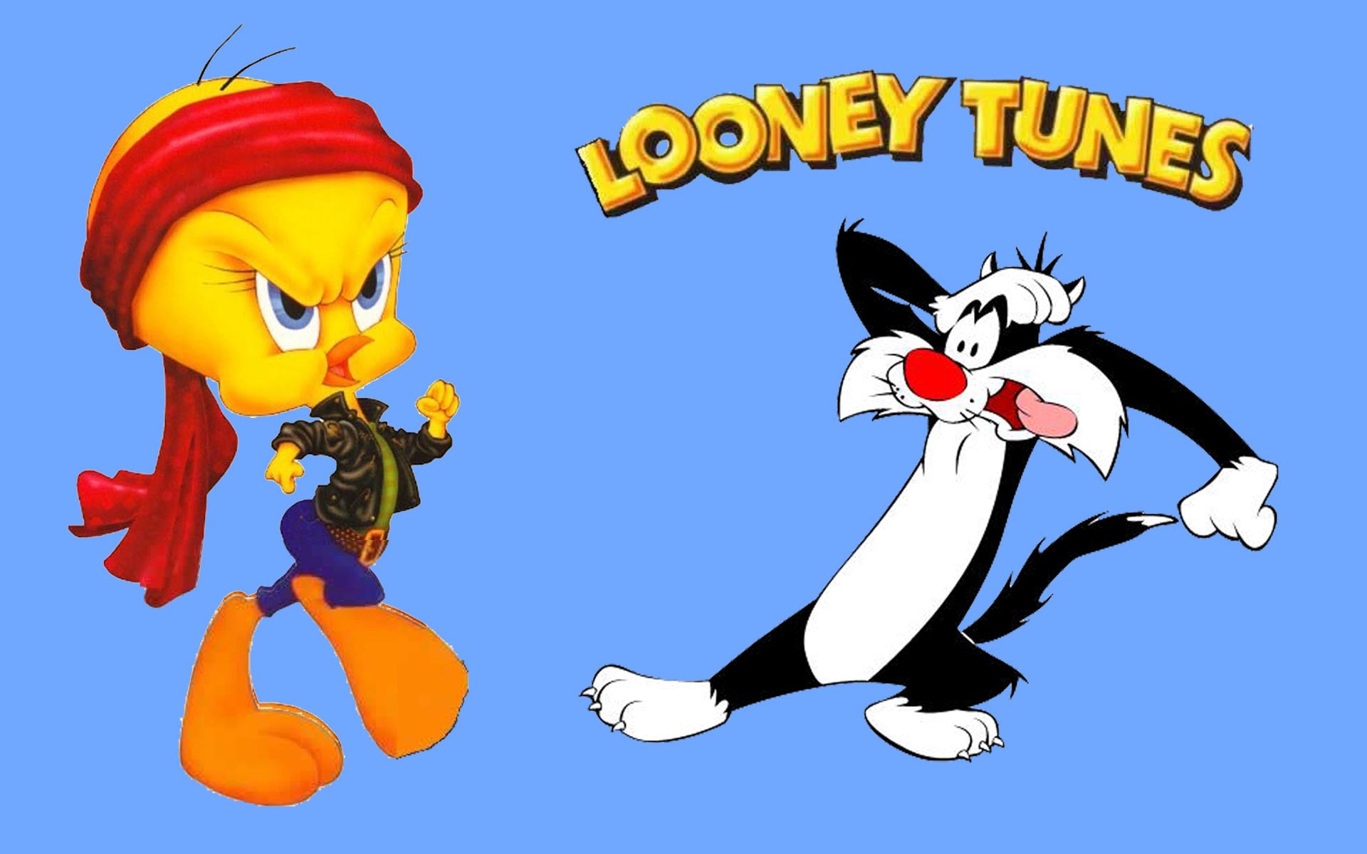 Tweety Bird And Sylvester Cat Looney Tunes Cartoons Desktop HD Wallpaper For Mobile Phones And Computer 1920x1200, Wallpaper13.com