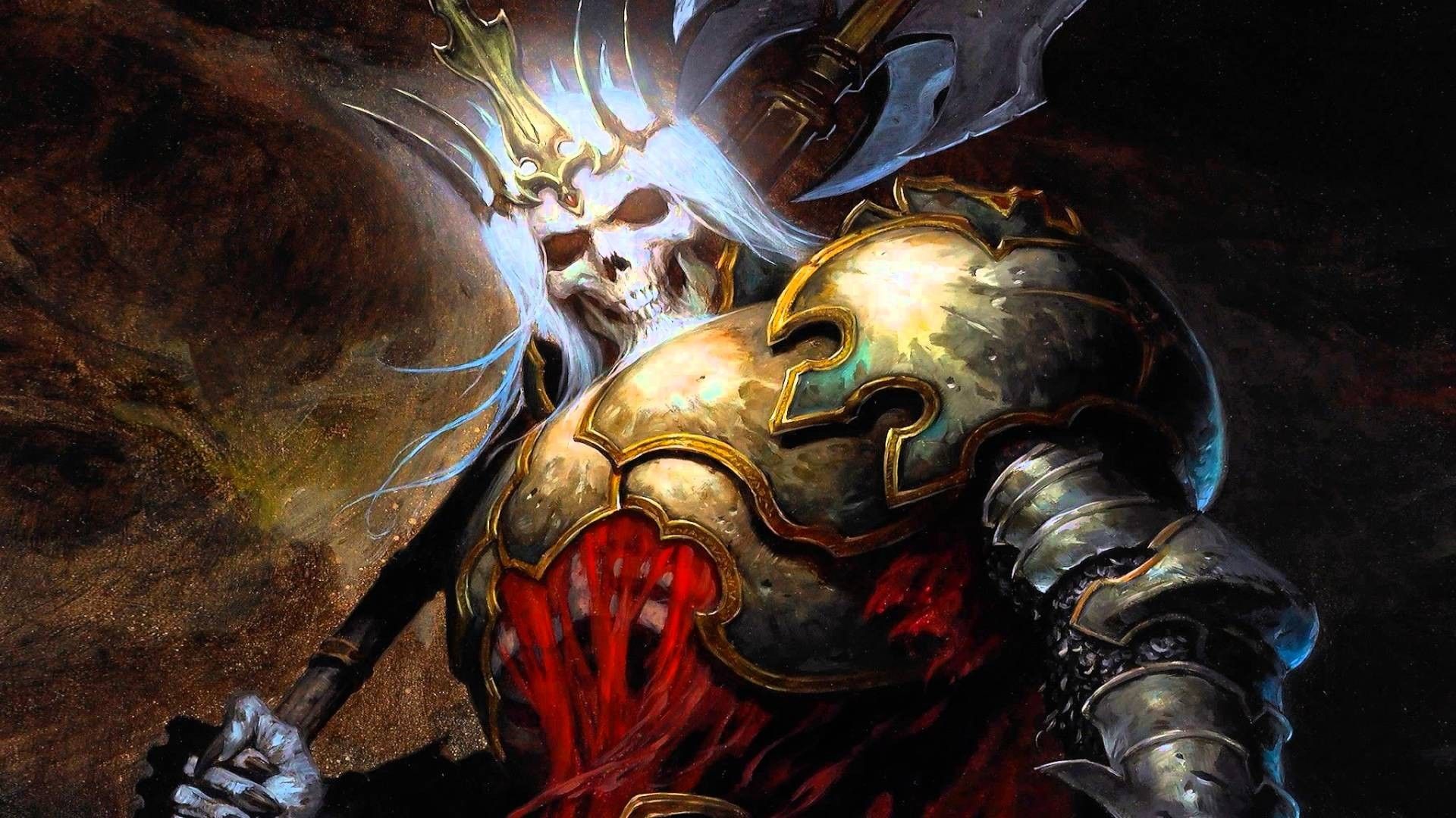 king, Creature, Skull, Video games, Diablo III, Diablo, King Leoric, Skeleton King Wallpaper HD / Desktop and Mobile Background