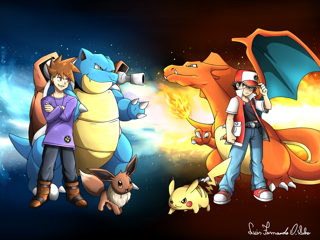 Red X Blue Pokémon Wallpapers - Wallpaper Cave Pokemon Champion Red Wal...