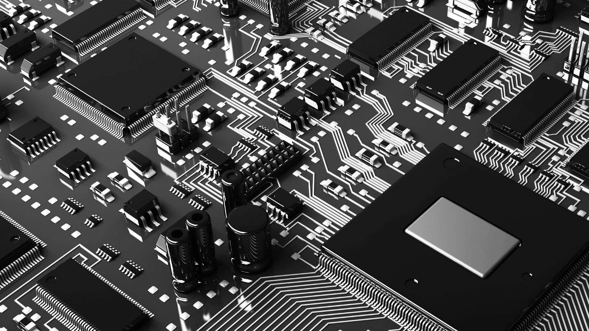 MM_2898] Motherboards Circuits 3D Circuit Board 1920X1080 Wallpapers Download Schematic Wiring