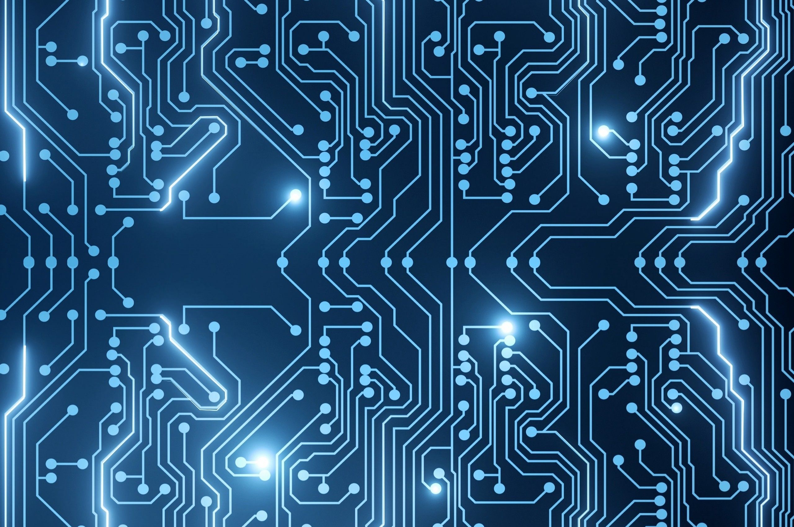 Download 2560x1700 Blue PCb, Lines, Connections Wallpapers for Chromebook Pixel