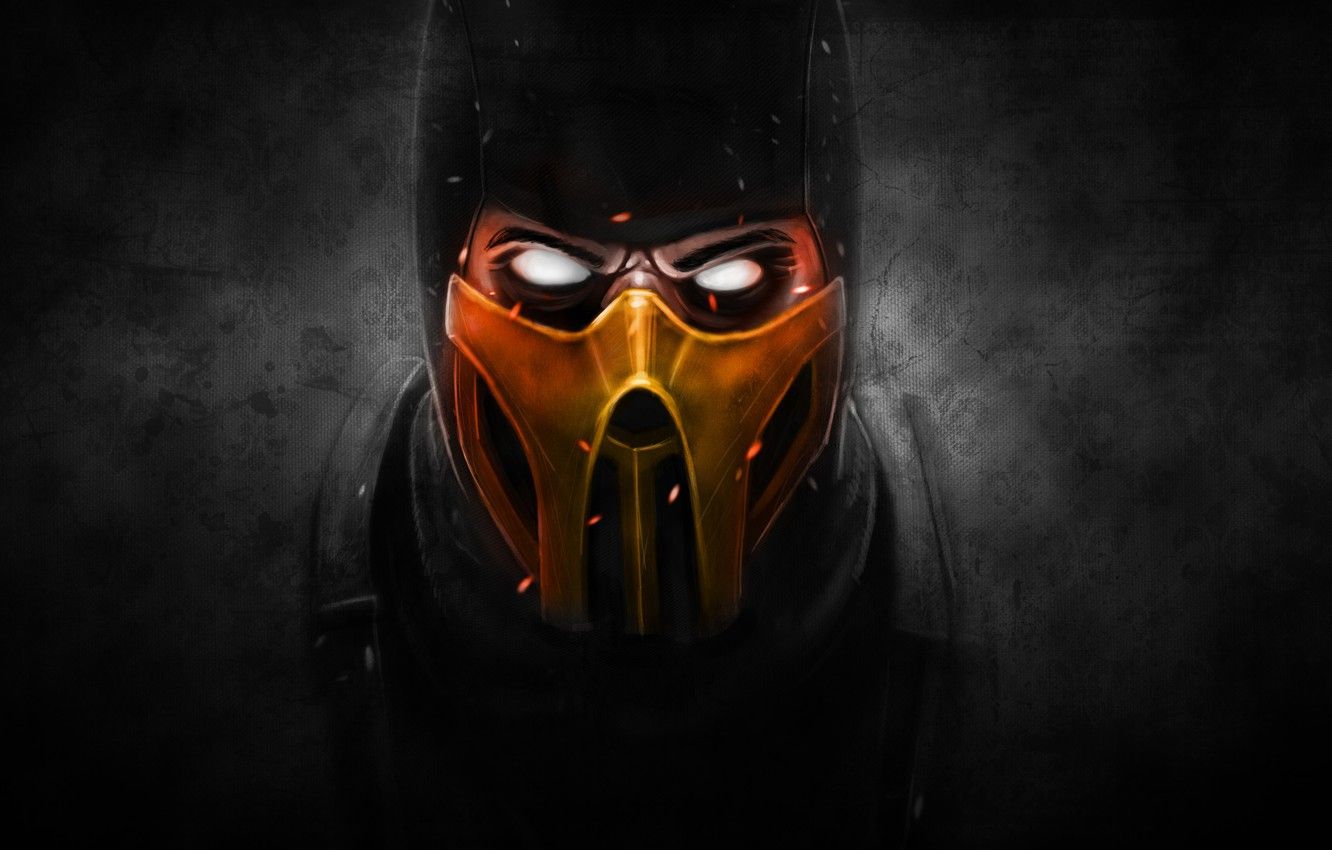 Wallpaper the dark background, mask, Scorpio, ninja, scorpion, mortal kombat image for desktop, section игры
